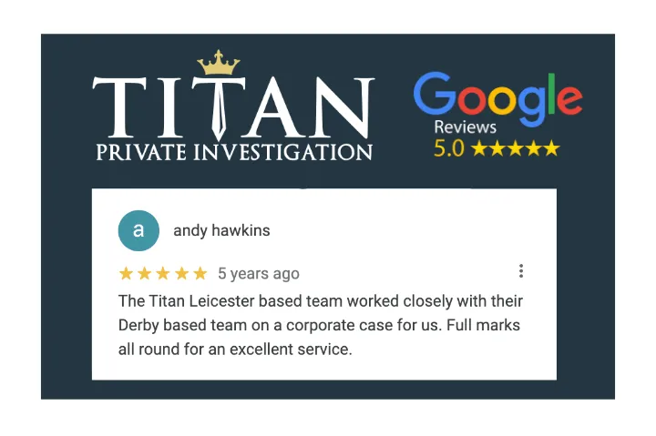 Andy Hawkins 5 Star Google Review | Titan Investigations