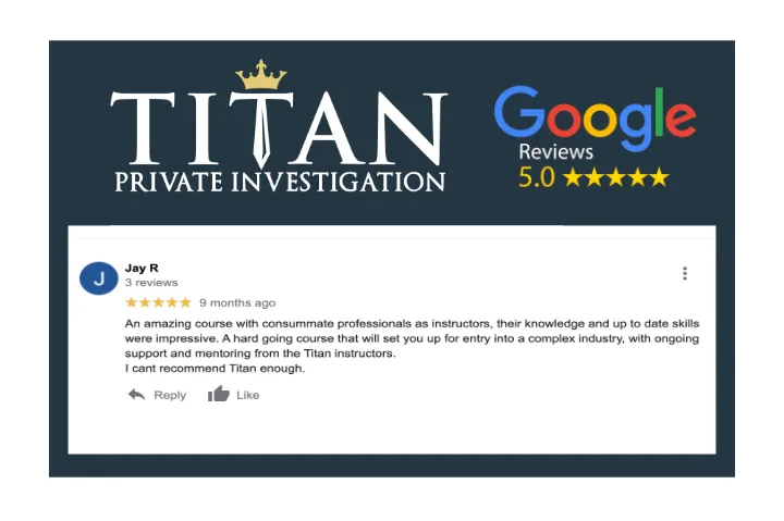 Jay R 5 Star Google Review | Titan Investigations