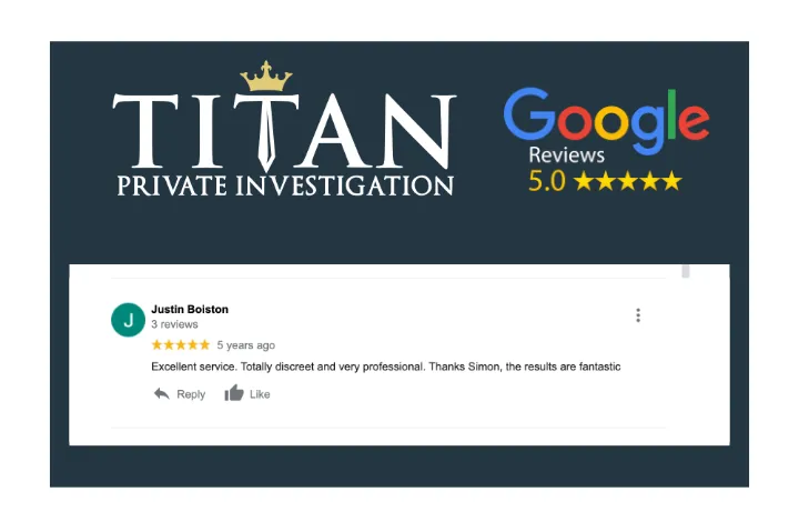 Justin Boiston 5 Star Google Review | Titan Investigations