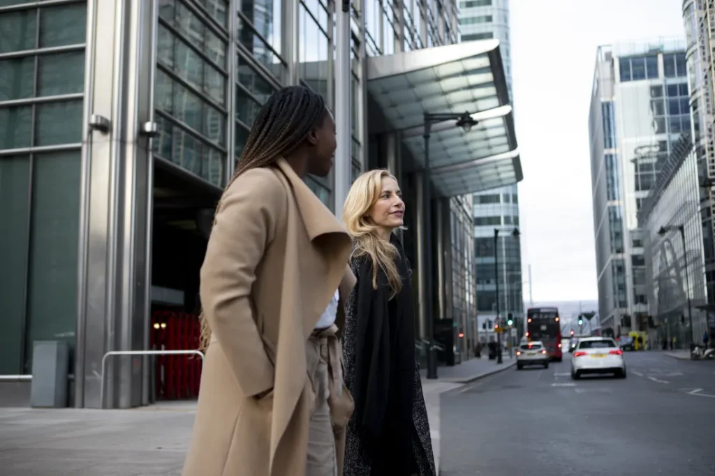 London Corporate Investigations: Employees walking to the office under surveillance | Titan Investigations 