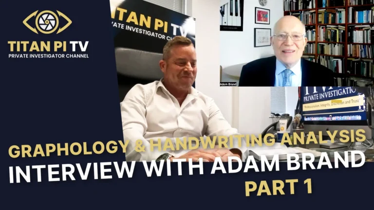 Graphology and Handwriting Analysis: Interview with Adam Brand Part 1 Episode 104 | Titan PI TV