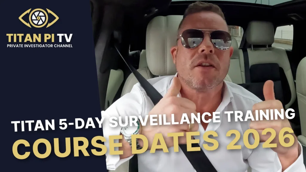 Titan 5-Day Surveillance Training Course Dates 2026 Episode 139 | Titan PI TV