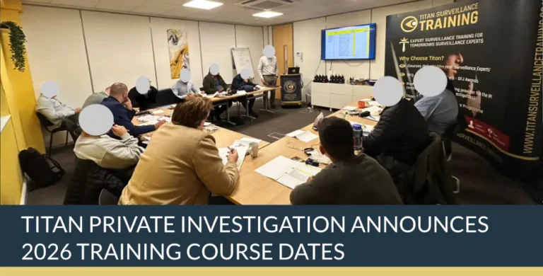 Titan Private Investigation Announces 2026 Training Course Dates | Titan Investigations