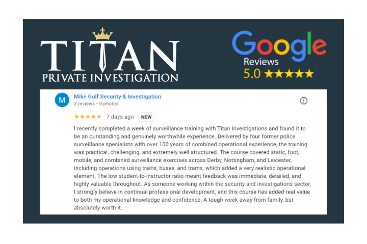 Mike Golf 5 Star Google Review | Titan Investigations